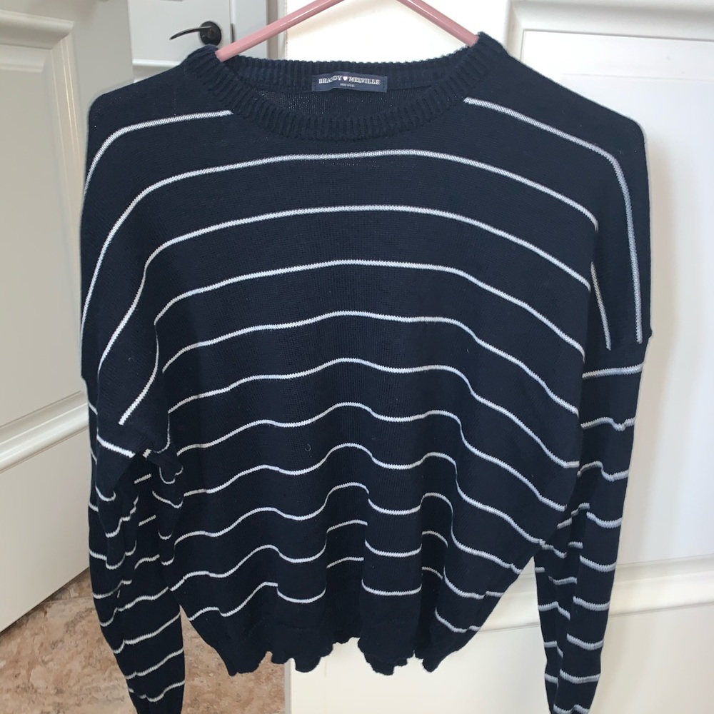 Brandy Melville - blue and white stripped sweater
